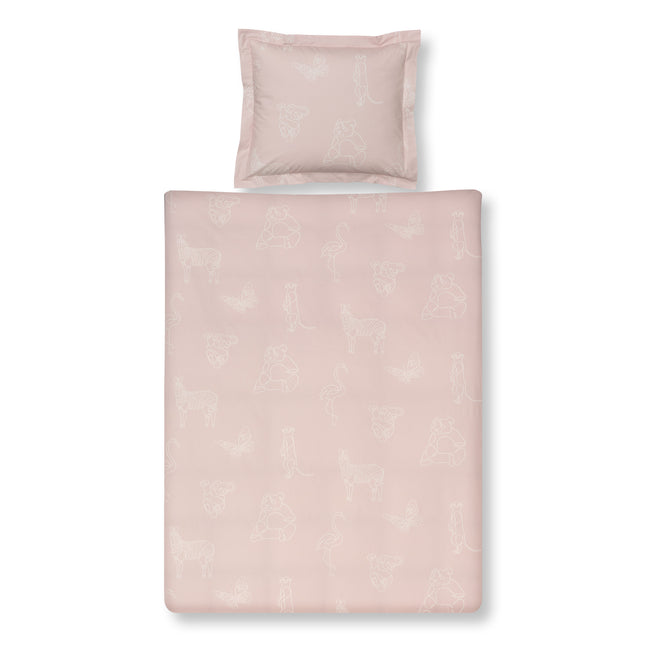 Dekbedovertrek ANIMAL KIDS Sepia Pink 140x220 cm (katoen)